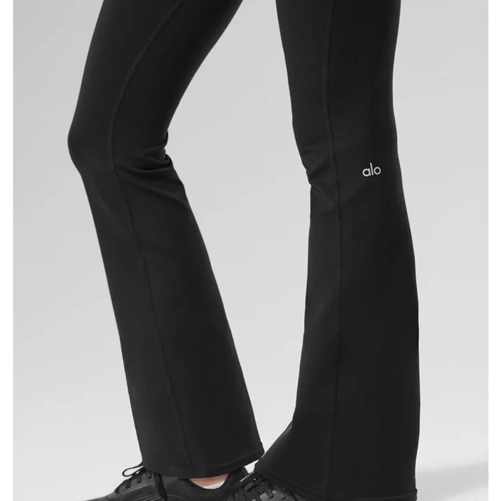 ALO Yoga Black Flared High-Rise Pants XS- S Black